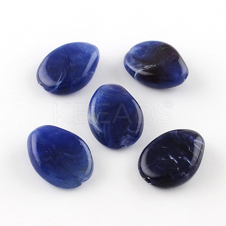 Teardrop Imitation Gemstone Acrylic Beads OACR-R042-06-1