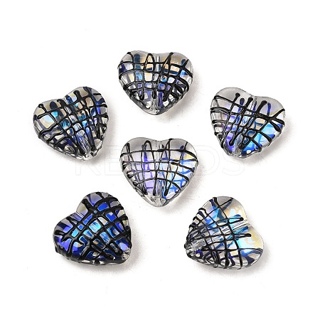 Transparent Glass Enamel Beads GLAA-S388-01C-1