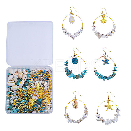 154Pieces DIY Ocean Style Earring Making Kits DIY-CJ0001-62-1