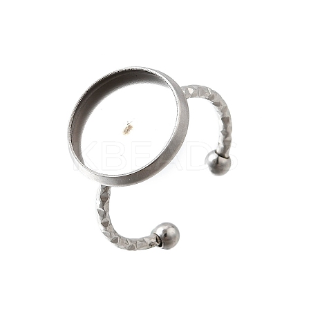 304 Stainless Steel Cuff Ring Components RJEW-H250-02A-P-1