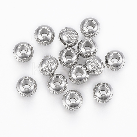 Tarnish Resistant 201 Stainless Steel Beads STAS-G154-37-4mm-1