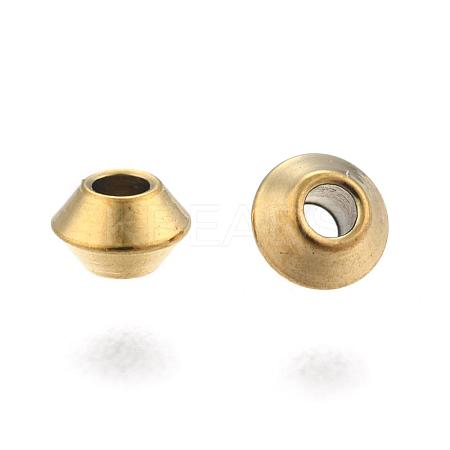 Flat Round Ion Plating(IP) 304 Stainless Steel Spacer Beads X-STAS-M237-01-1