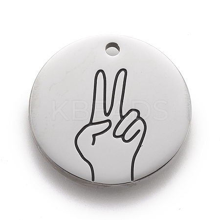 Non-Tarnish 316 Surgical Stainless Steel Pendants X-STAS-F257-02P-1