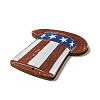 American Flag Theme Single Face Printed Aspen Wood Pendants WOOD-G014-11-4