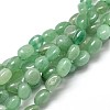 Natural Green Aventurine Gemstone Smooth Oval Bead Strands X-G-J335-26-1