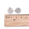 Non-Tarnish 304 Stainless Steel Charms STAS-Q201-T445-10S-4