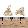Brass Micro Pave Clear Cubic Zirconia Pendants KK-S367-13B-3