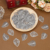 60Pcs 2 Styles Iron Leaf Ornaments AJEW-GF0012-11B-4