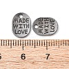 Tibetan Style Alloy Oval Charms TIBEP-Q035-08B-NR-3