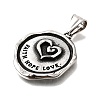 304 Stainless Steel Pendants STAS-R163-03AS-2