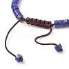 Natural Lapis Lazuli Braided Bead Bracelets BJEW-JB11114-02-4