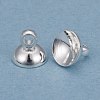 Rack Plating Brass Bead Cap Pendant Bails KK-O139-09A-S-1