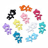 Spray Painted Alloy Pendants PALLOY-T077-165-1