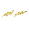 Brass Pave Clear Cubic Zirconia Connector Charms KK-E068-VB382-3