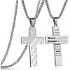 American Flag Bible Cross 304 Stainless Steel Pendant Necklaces for Men FS-WGFCD71-11-1