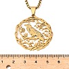 201 Stainless Steel Hollow Hummingbird Pendant Box Chain Necklaces for Women Men LS-NJEW-M086-05G-3