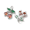 SHEGRACE Brass Colorful Cubic Zirconia Charms XGRQ4G973-670P-2