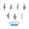 14pcs 7 Styles 304 Stainless Steel Pendants STAS-TA0001-29-6