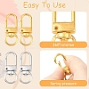 30Pcs Alloy Swivel Clasps DIY-YW0017-33G-4