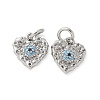 Brass Micro Pave Cubic Zirconia Charms KK-U056-34P-1