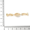 Brass Micro Pave Clear Cubic Zirconia Fold Over Clasps KK-U059-39G-3