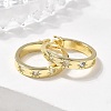 Brass Micro Pave Clear Cubic Zirconia Hoop Earrings EJEW-H125-18G-5