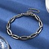 304 Stainless Steel Oval Link Chains Bracelets for Men & Women BJEW-D042-34P-3