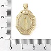 Brass Micro Pave Clear Cubic Zirconia Pendants KK-Q813-16C-G-3