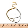 304 Stainless Steel Snake Chain Bracelets for Women BJEW-V012-04GP-3