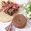 5 Yards Embroidered Organza Flower Ribbons SRIB-GL0001-02-5