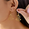 Number 2026 304 Stainless Steel Dangle Earrings FS-WGCED5C-04-1