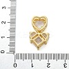 Heart Brass Micro Pave Cubic Zirconia Pendants KK-M319-13G-3