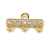 Rack Plating Brass Micro Pave Clear Cubic Zirconia Rectangle Chandelier Component Links LS-KKB-L215-037LG-1