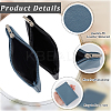 2Pcs 2 Colors Litchi Print PU Leather Zip Pouches ABAG-CP0001-08A-6