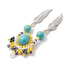 Seed Glass & Synthetic Turquoise Pendant PALLOY-MZ00243-01-4