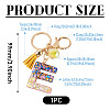 Alloy Resin Polygon Keychains KEYC-TADJ0002-03G-E-2