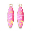 Alloy Enamel Pendants ENAM-T022-40KCG-07-1