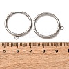 201 Stainless Steel Hoop Earring Findings STAS-D379-05A-P-3
