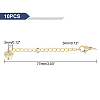 Unicraftale 10Pcs Brass Curb Chain Extender KK-UN0001-37-3