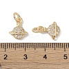 Brass Micro Pave Clear Cubic Zirconia Pendants KK-S367-16A-3