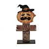 Halloween Wood Sign Pumpkin Ornament DJEW-M016-01A-1