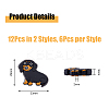 12Pcs 2 Colors Dog Food Grade Eco-Friendly Silicone Focal Beads FIND-DC0005-16-2