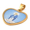 Ion Plating(IP) 304 Stainless Steel Pendants STAS-H182-11A-G-2