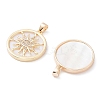 Rack Plating Brass Shell Pendants LS-KK-A183-58A-G-2