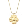304 Stainless Steel Flower Pendant Round Snake Chain Necklaces NJEW-H044-07G-1