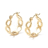 304 Stainless Steel Oval Link Chunky Hoop Earrings for Women Ion Plating(IP) EJEW-P197-06G-1