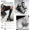 12Pcs 6 Style Alloy Curb Link Shoe Decoration Chain FIND-PHE00001-6