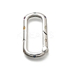 Brass Micro Pave Cubic Zirconia Spring Gate Rings KK-Z093-01P-1