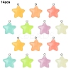 7 Colors Luminous Transparent Resin Pendants RESI-YW0005-24A-1