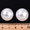 Round ABS Plastic Imitation Pearl Beads OACR-R053-01-4